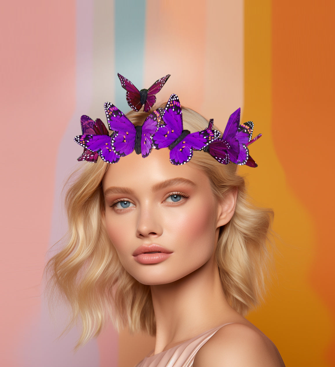 Ultra Violet Butterfly Crown
