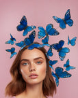Wild Blue Yonder Butterfly Fascinator