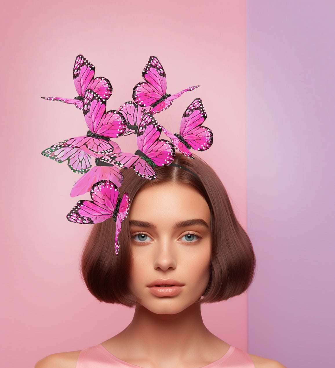 Barbiecore Butterfly Fascinator