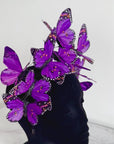 Day of the Dead Purple Butterfly Crown